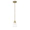 Z-Lite Annora 1 Light Mini Pendant, Olde Brass & Clear 428MP-OBR - alternate 1